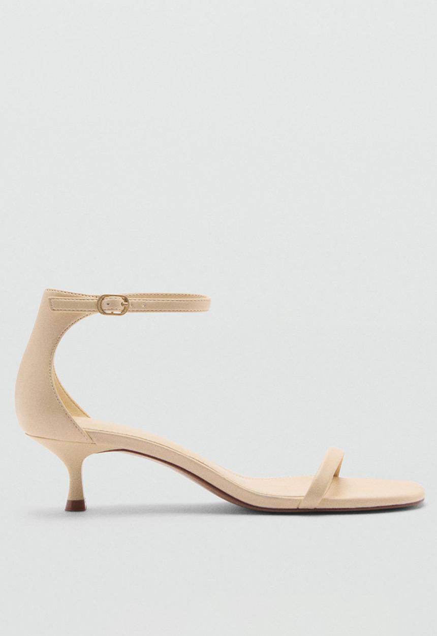 MANGO - Flora midi heel - light pastel yellow