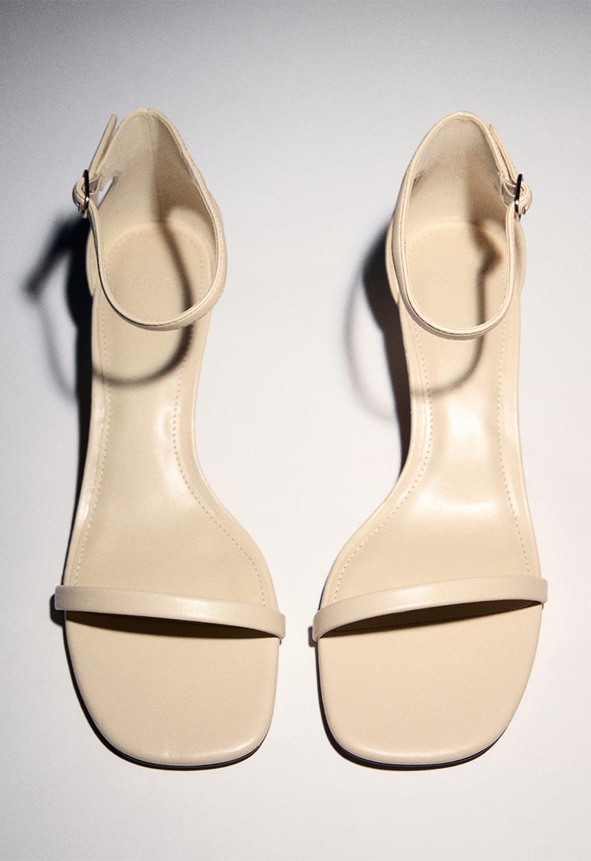MANGO - Flora midi heel - light pastel yellow
