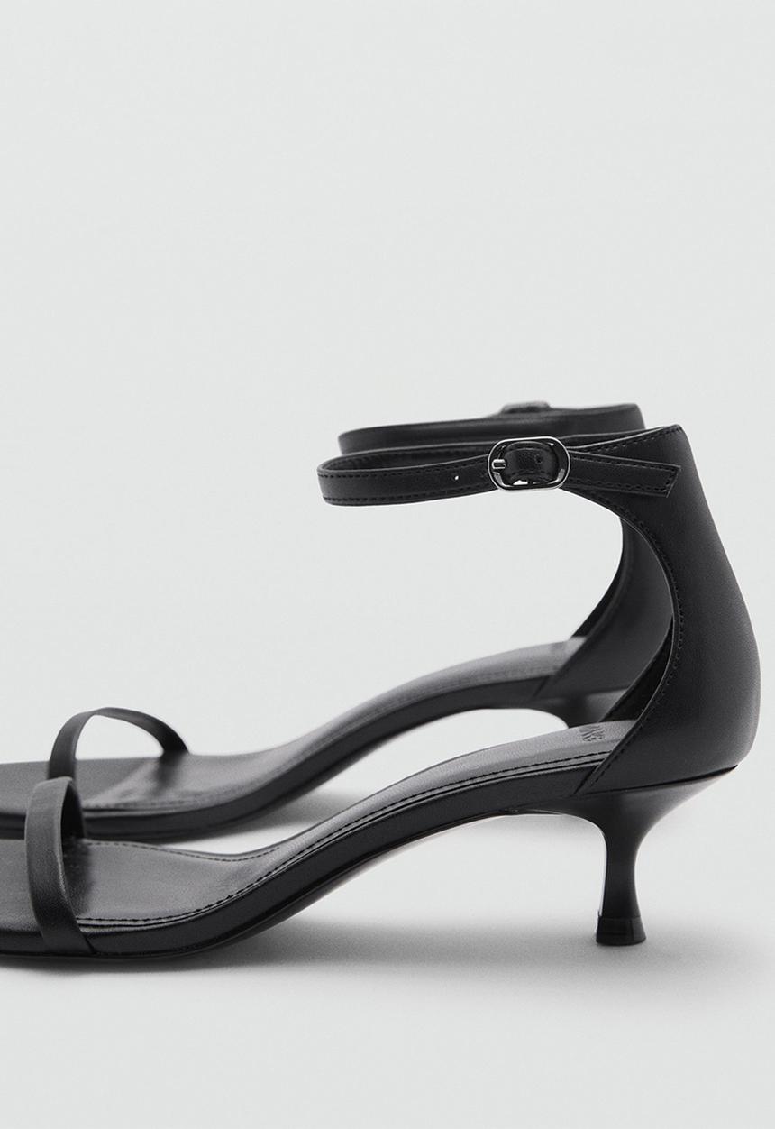 MANGO - Flora midi heel - black