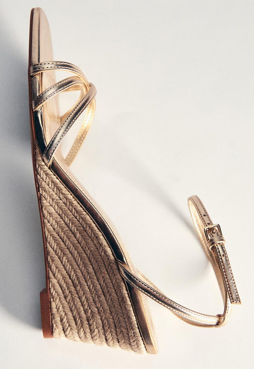 MANGO - Sibi wedge - gold