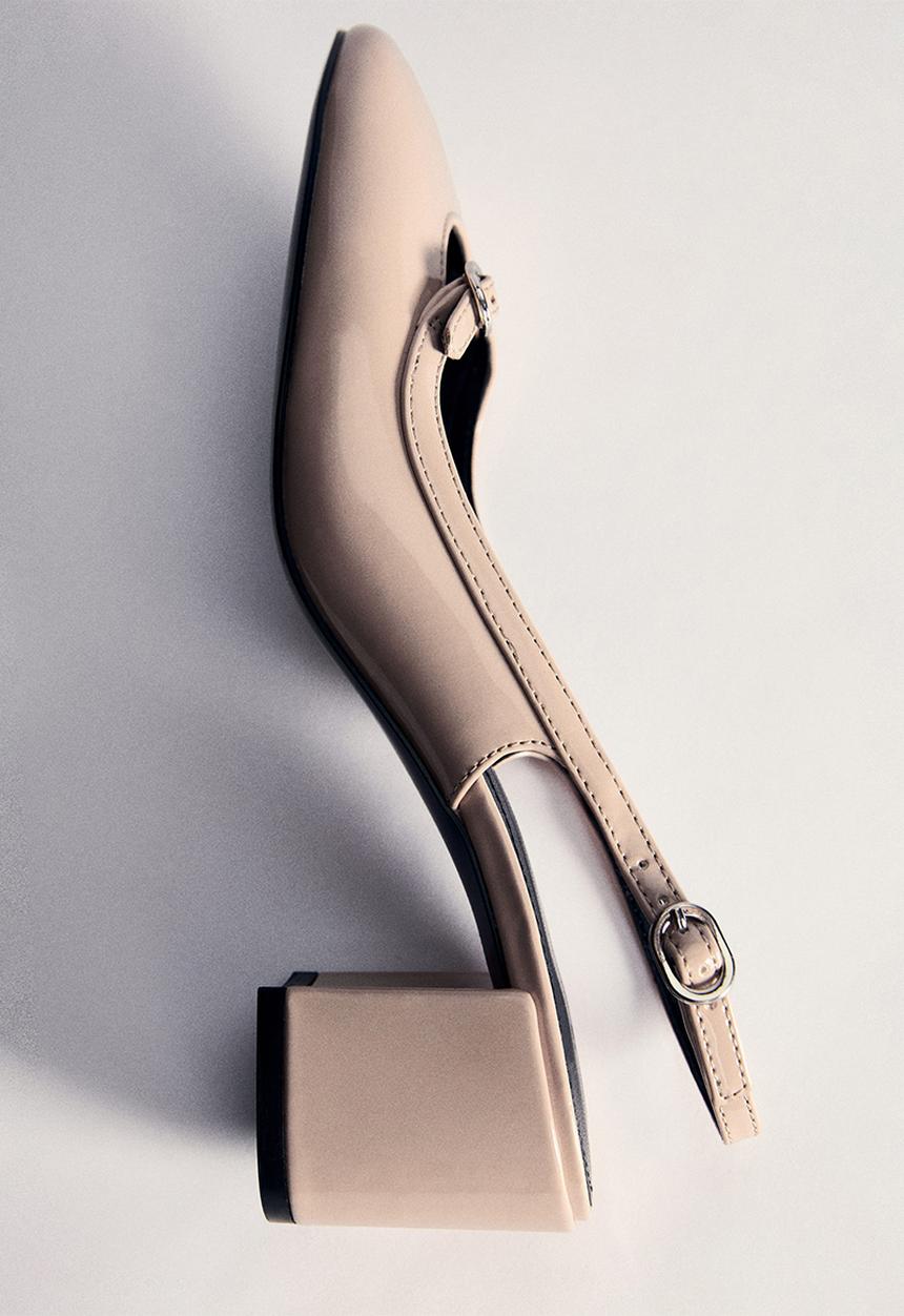 MANGO - Lole slingback block heel - light pastel pink