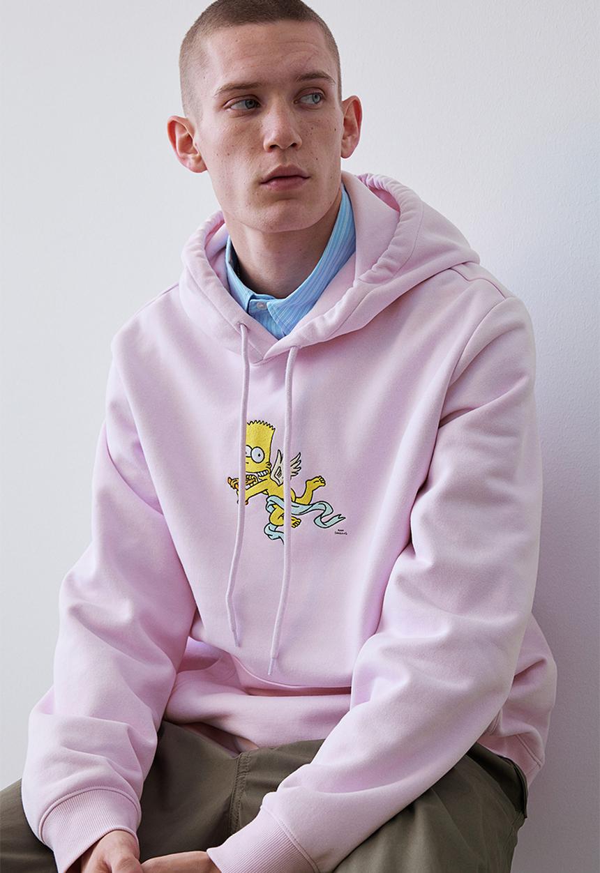Regular fit hoodie - pink/the simpsons - 0846933136