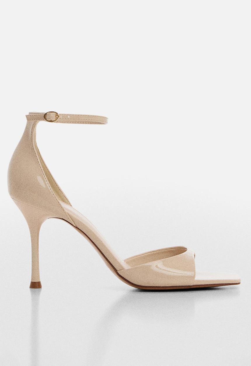 MANGO - Olen ankle strap heel - light beige