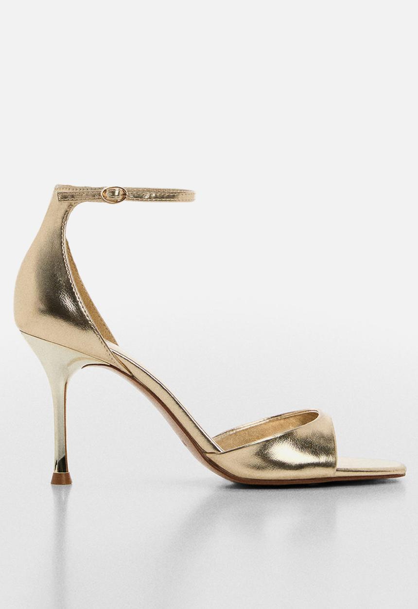 MANGO - Olen1 ankle strap heel - gold