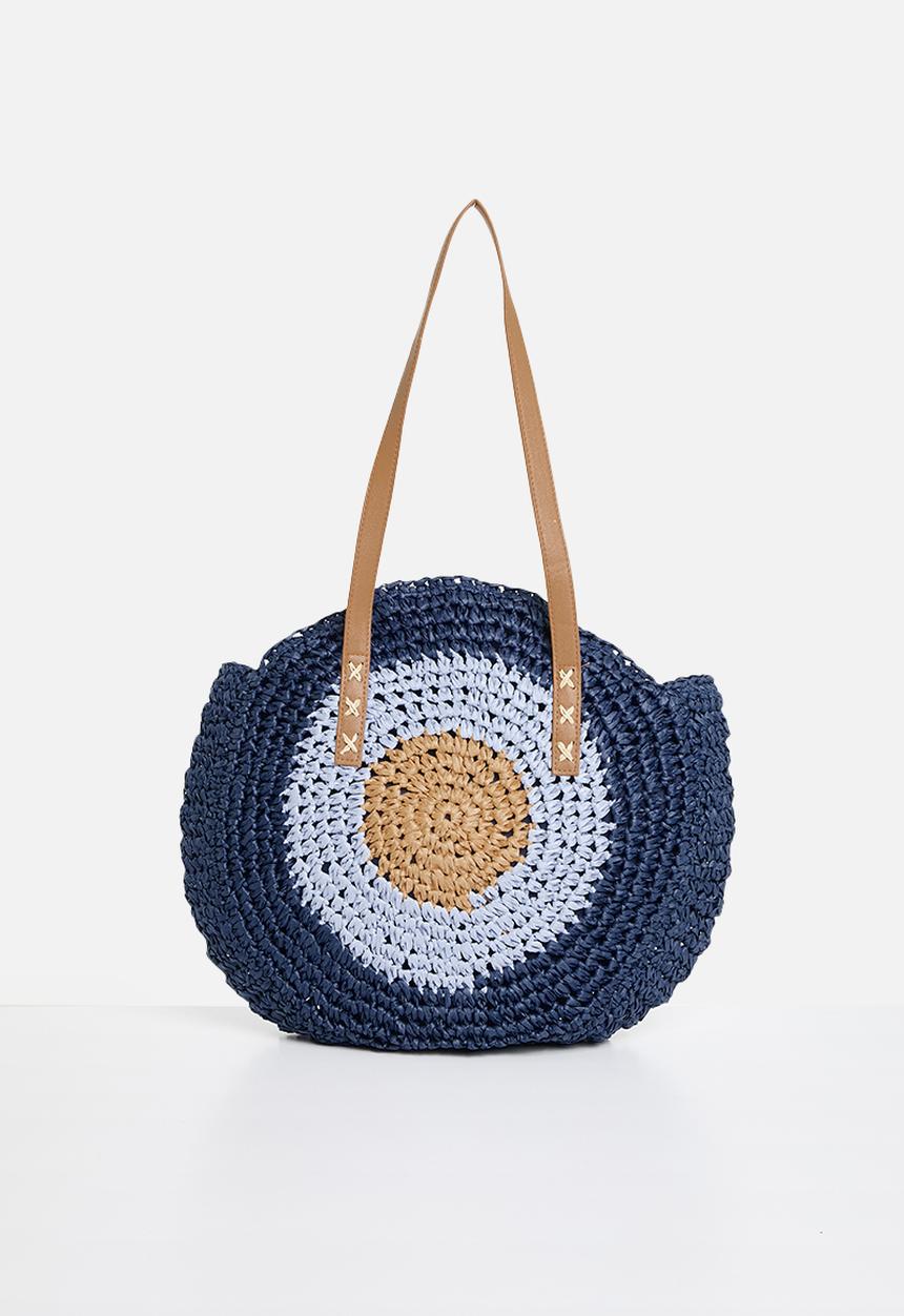 Pop Candy - Straw bag - dark & light blue