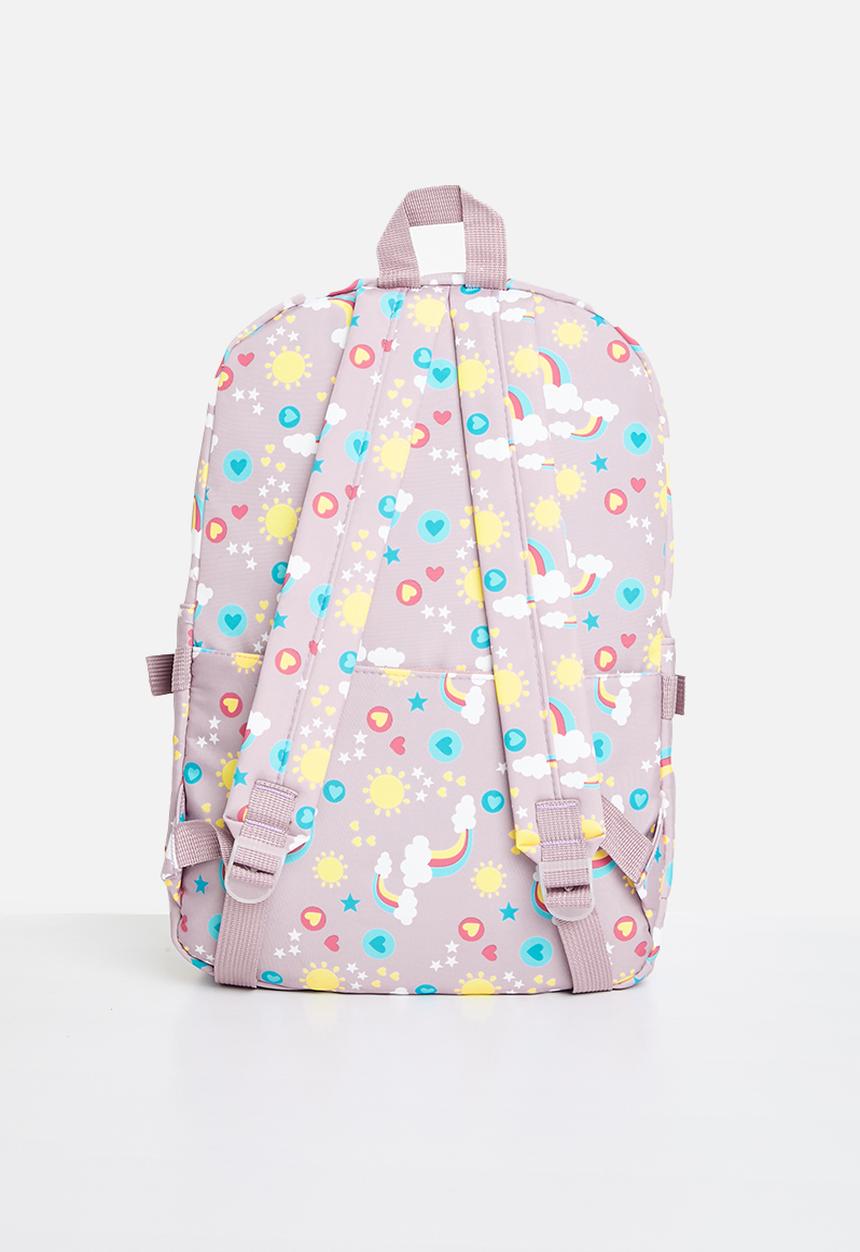 Pop Candy - 3 Piece printed back pack set - purple