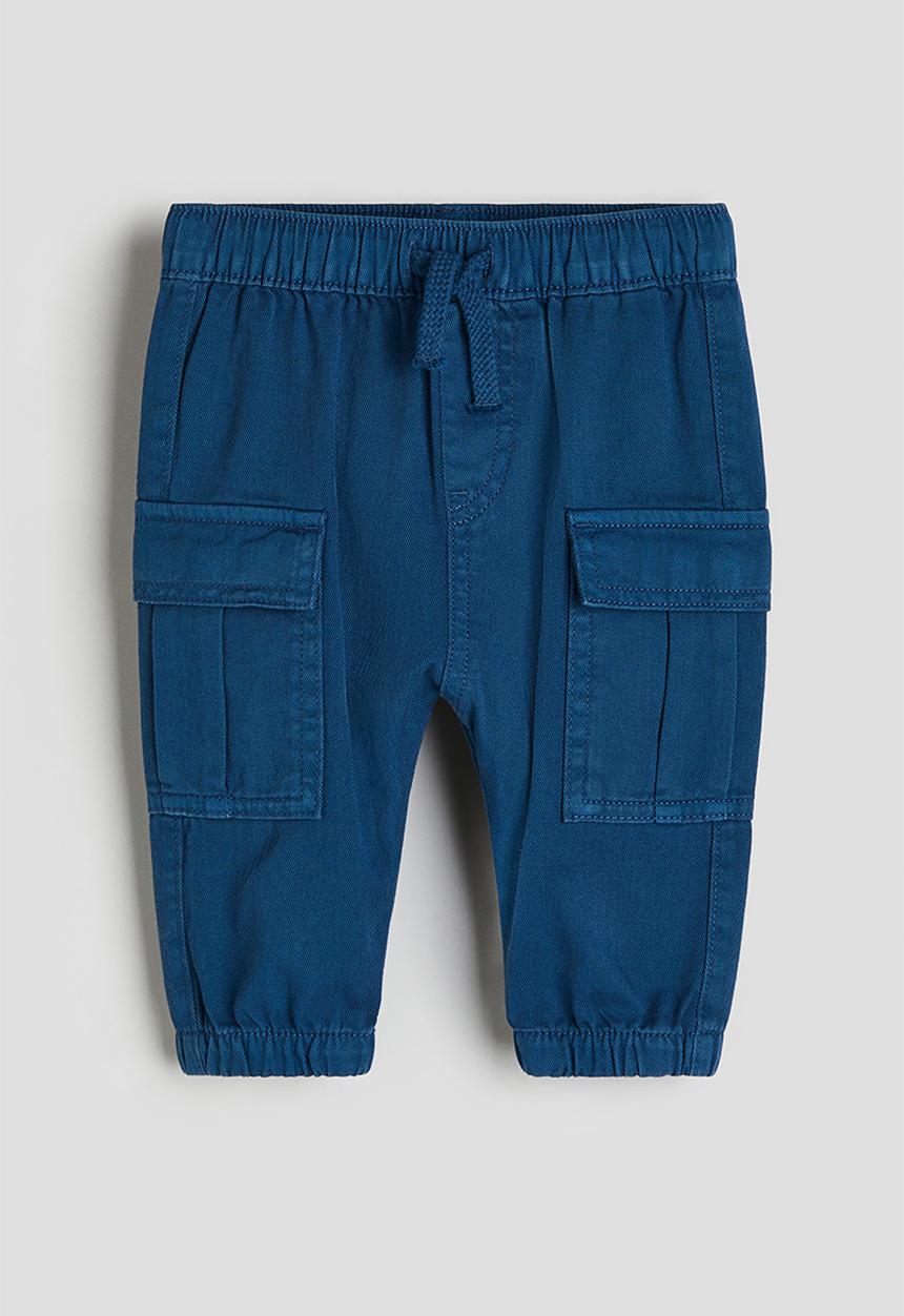 H&M - Cotton twill joggers - blue