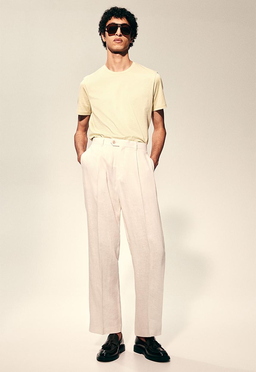 H&M - Slim fit pima cotton T-shirt - beige