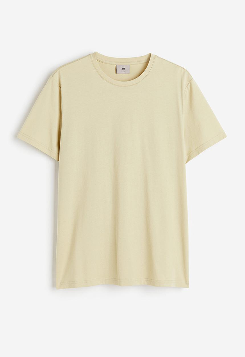 H&M - Slim fit pima cotton T-shirt - beige