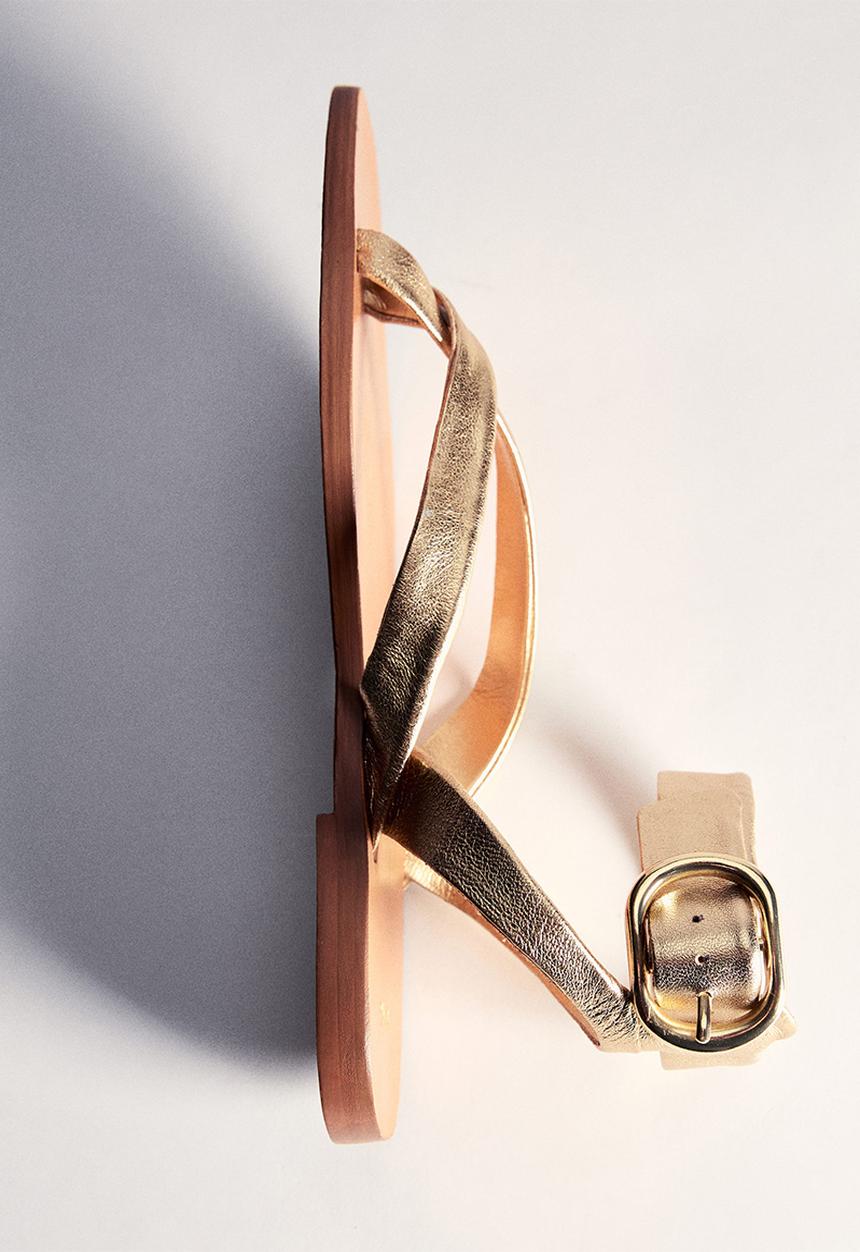 MANGO - Cudi ankle strap - gold