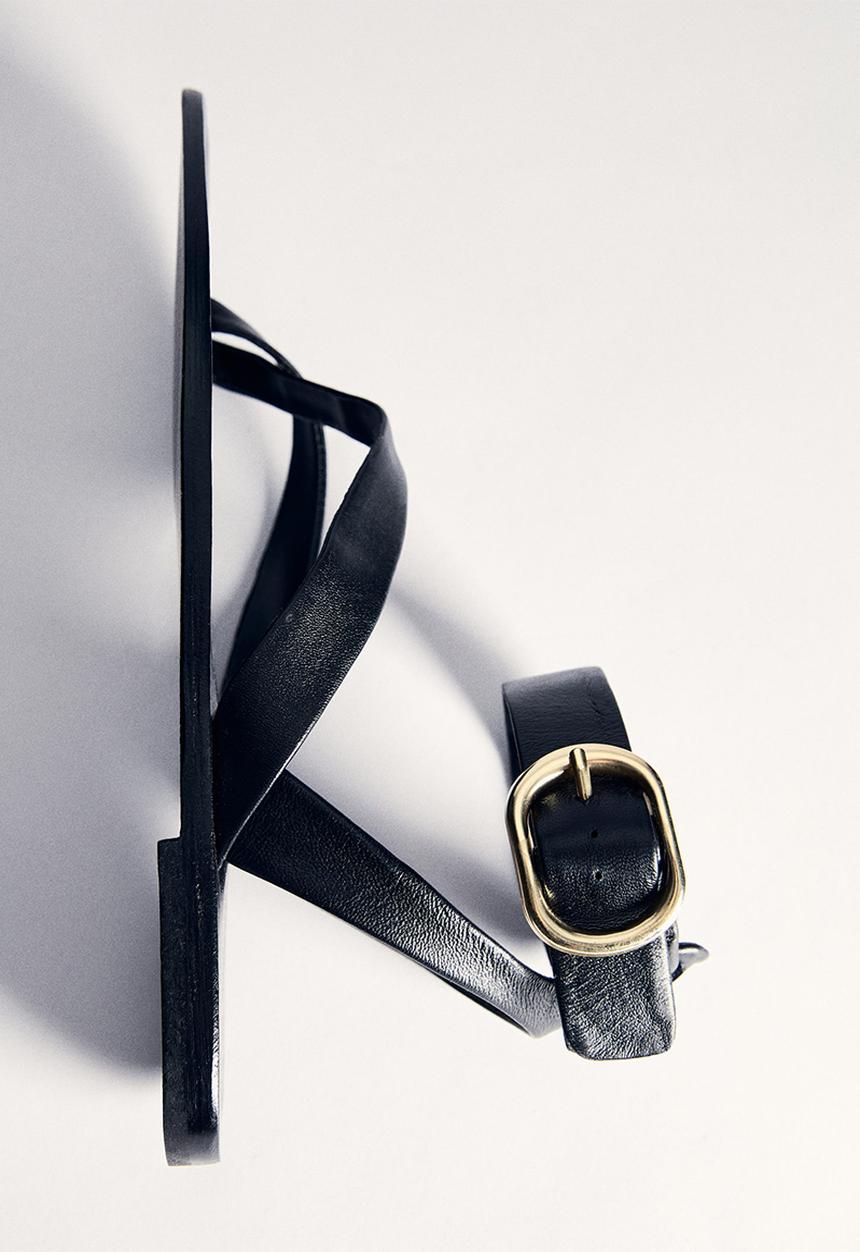 MANGO - Cudi1 ankle strap - black