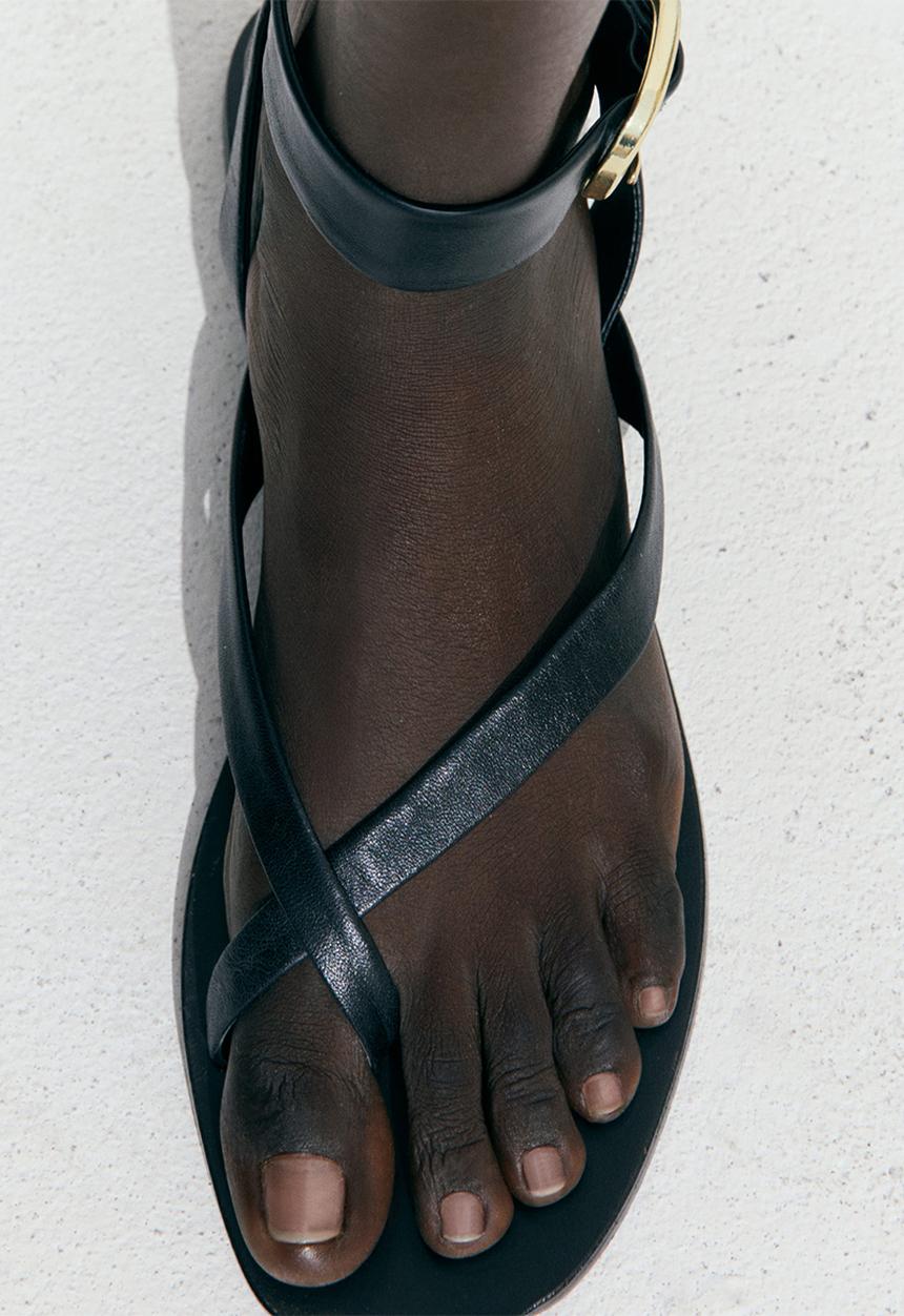 MANGO - Cudi1 ankle strap - black