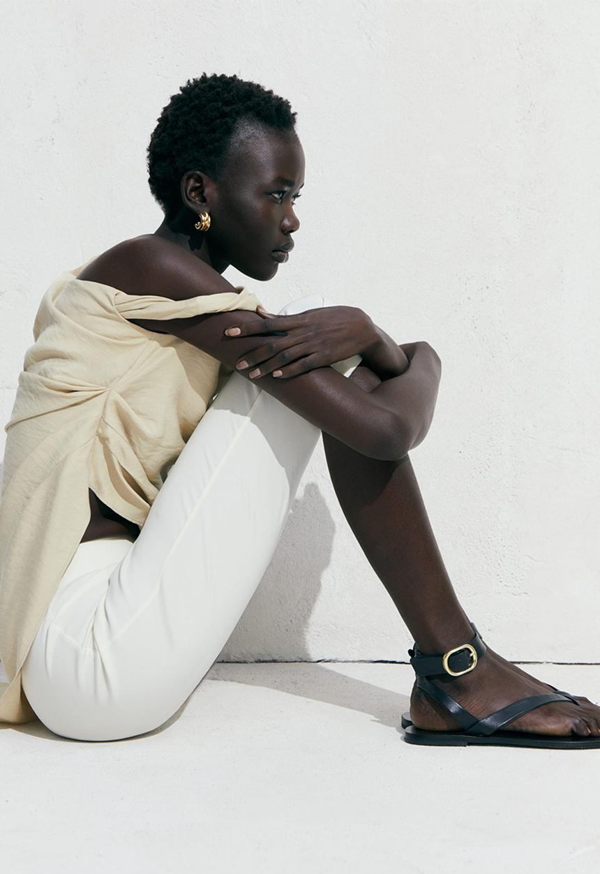MANGO - Cudi1 ankle strap - black