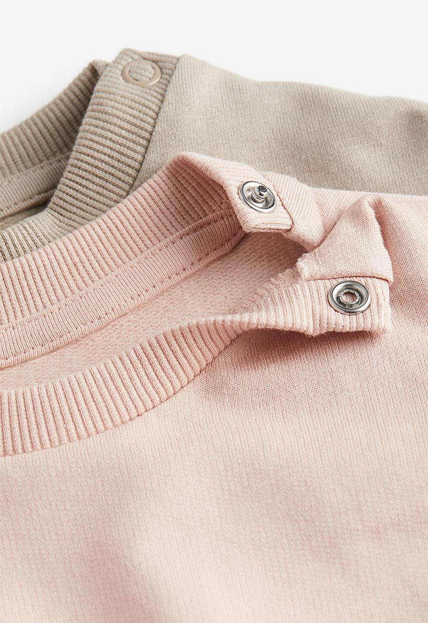 H&M - 2-Pack cotton sweatshirts - beige dusty pink