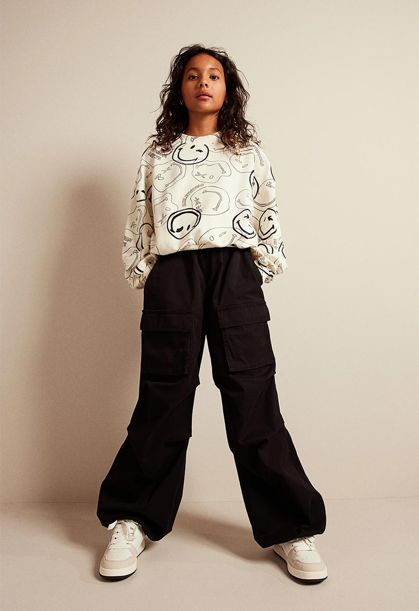 H&M - Oversized sweatshirt - white multi