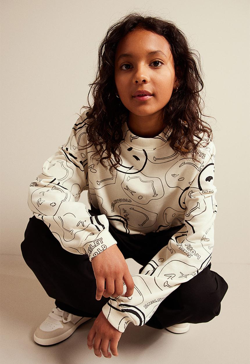 H&M - Oversized sweatshirt - white multi