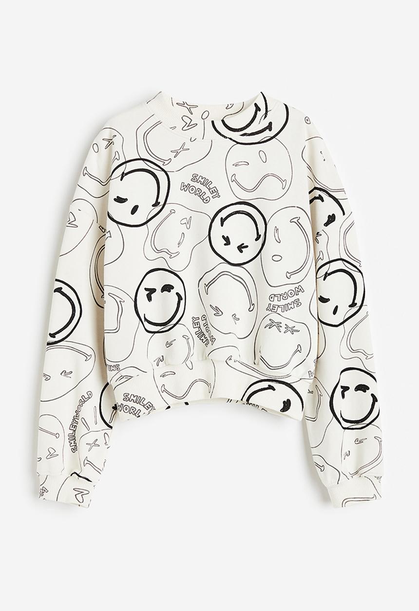 H&M - Oversized sweatshirt - white multi