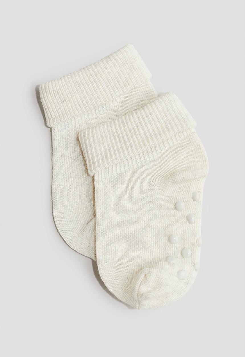 H&M - 3-Pack anti-slip-socks - dark grey marl black