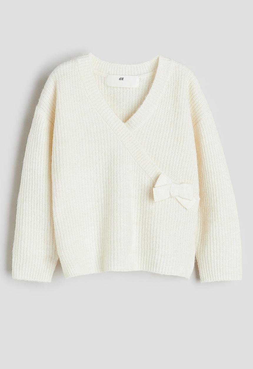 H&M - Wrapover jumper - white