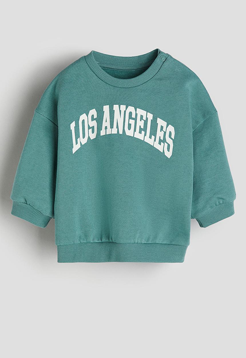 H&M - Text-print cotton sweatshirt - green