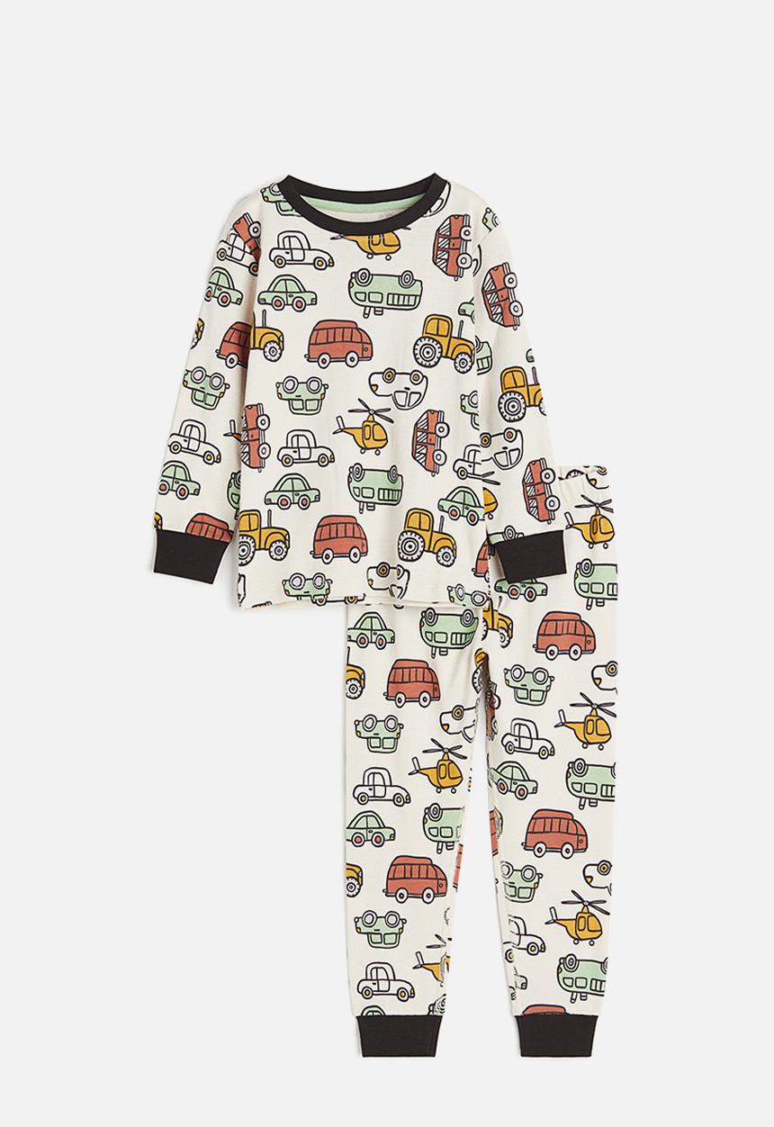 H&M - Jersey pyjamas - natural white vehicles