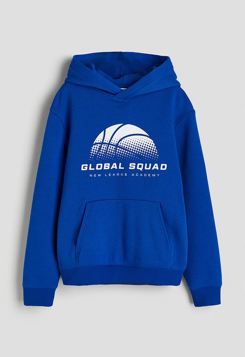H&M - Printed hoodie - blue,multi
