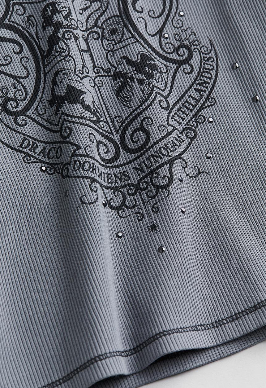 H&M - Ribbed t-shirt - grey