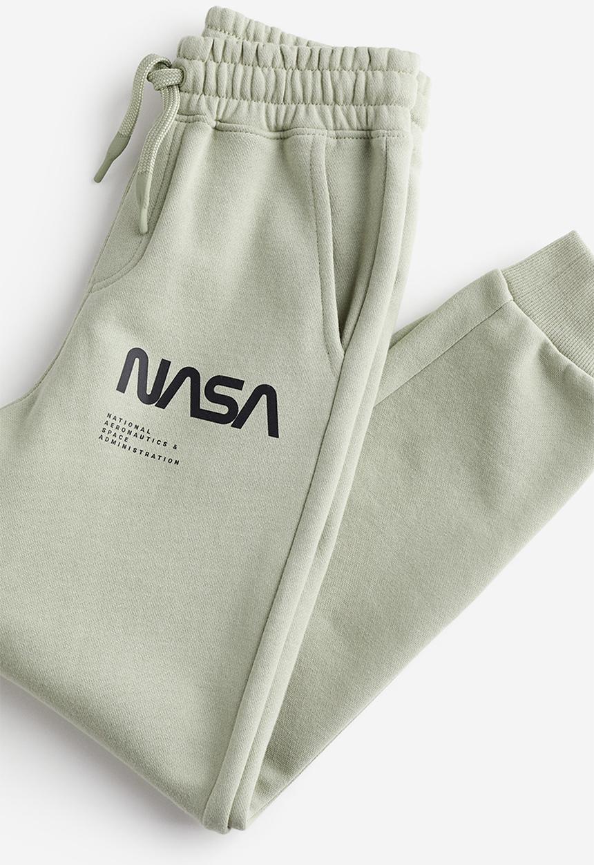 H&M - Print-motif joggers - green