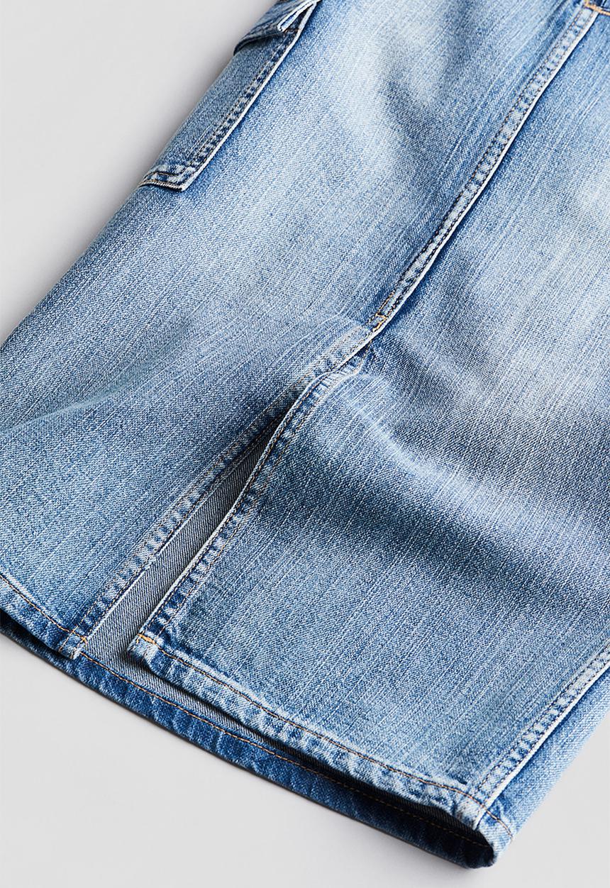 H&M - Denim cargo skirt - denim blue
