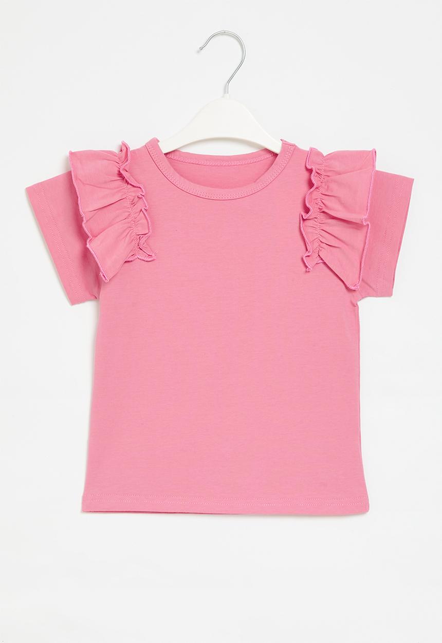 Pop Candy - Ruffle sleeve tee - pink