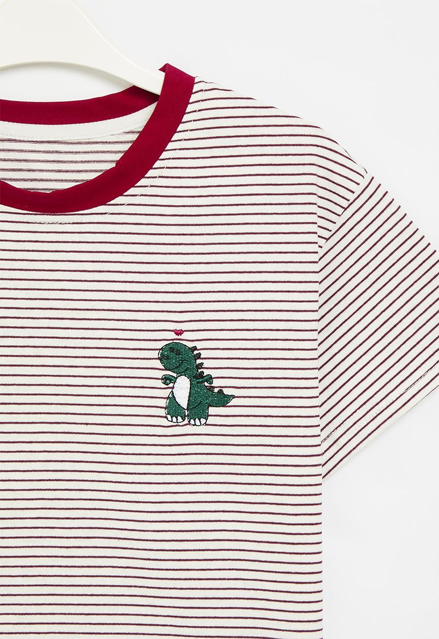 Pop Candy - Striped tee - red