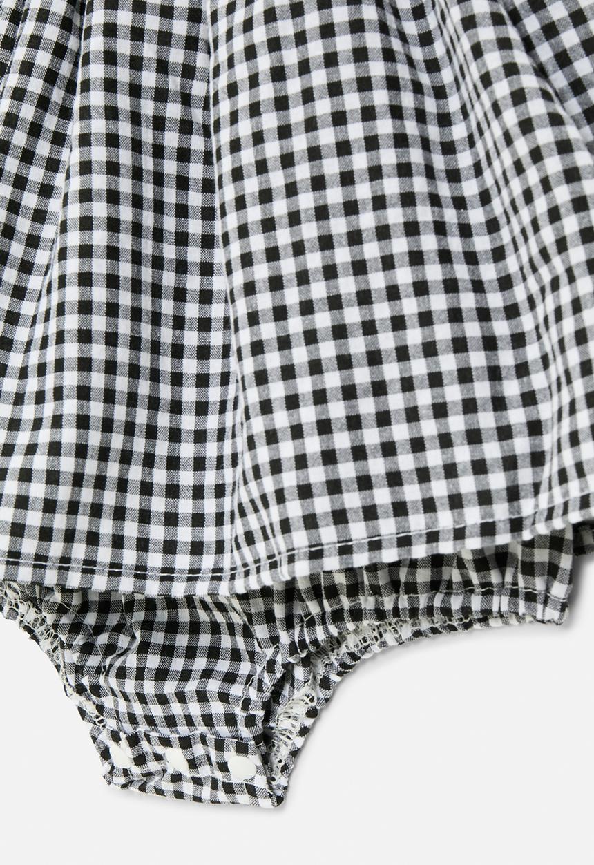 Pop Candy - Gingham romper dress - black & white