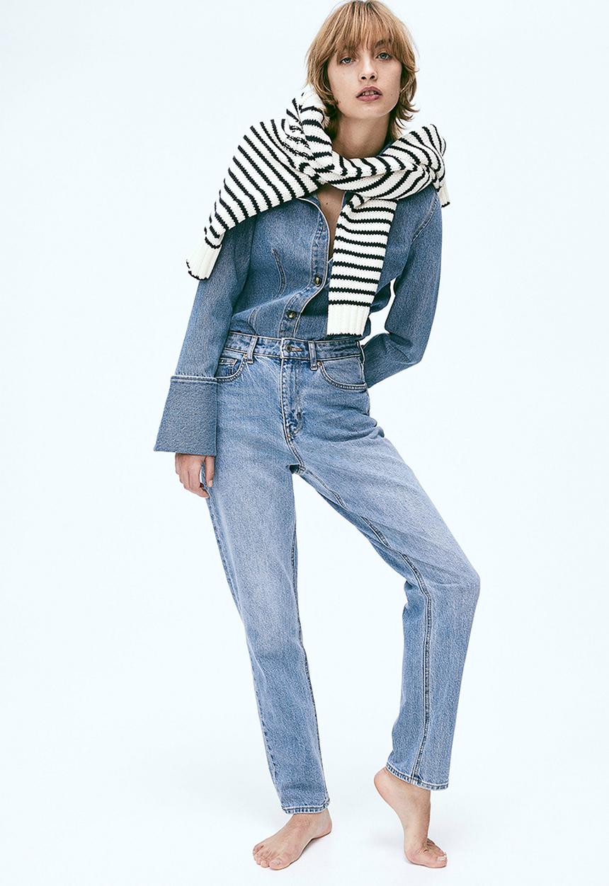 H&M - Slim high jeans - denim blue