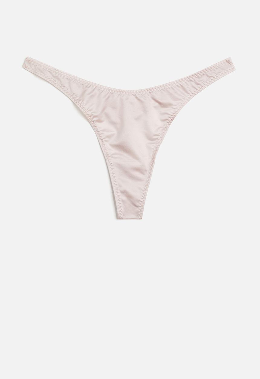 H&M - Satin thong briefs - powder pink
