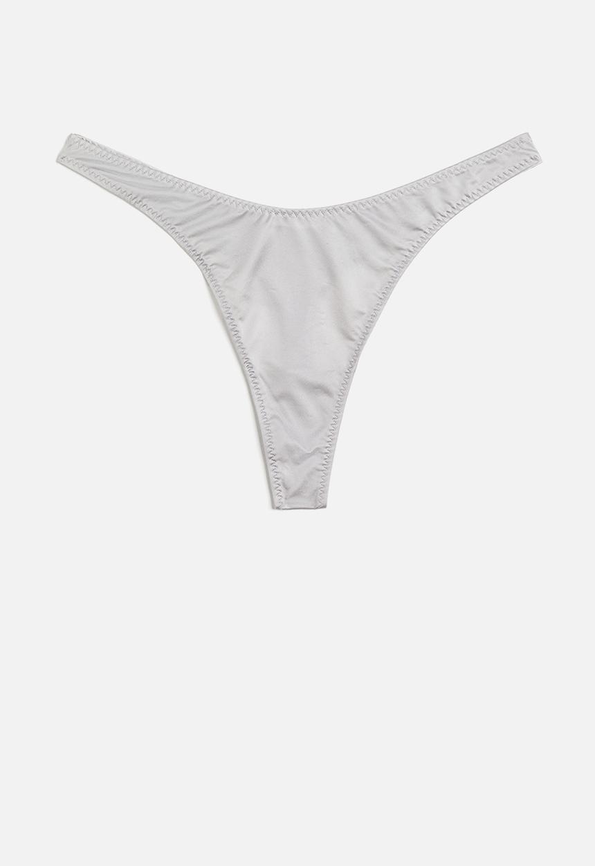 H&M - Satin thong briefs - light grey