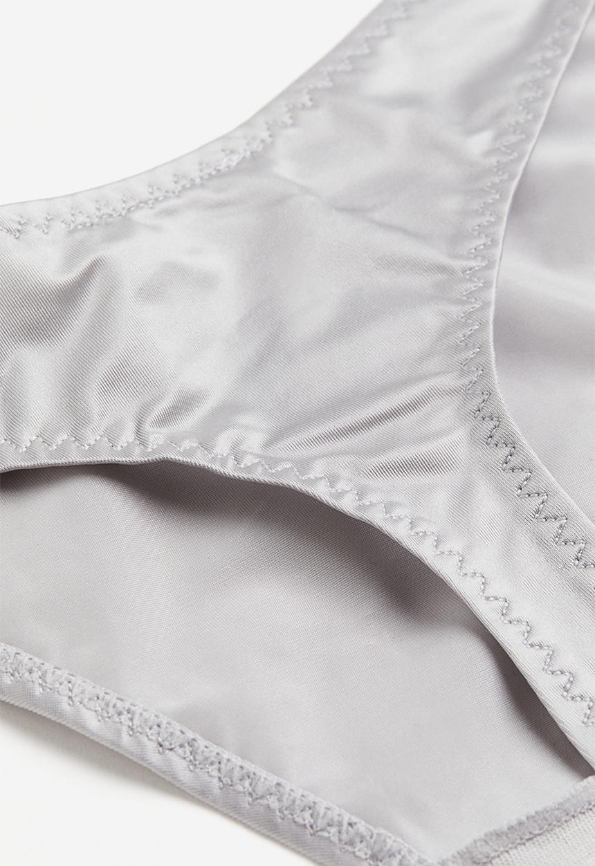 H&M - Satin thong briefs - light grey
