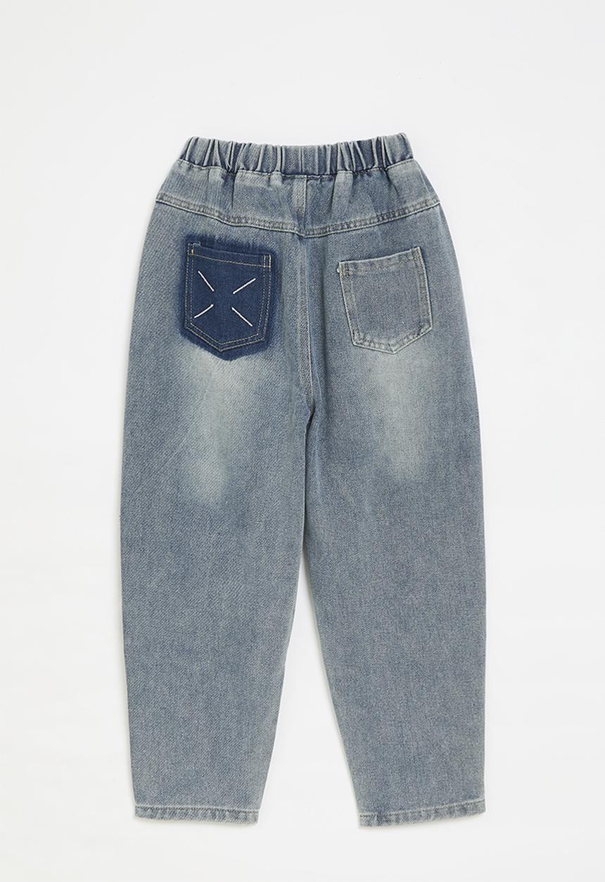 Pop Candy - Denim jogger - stone wash