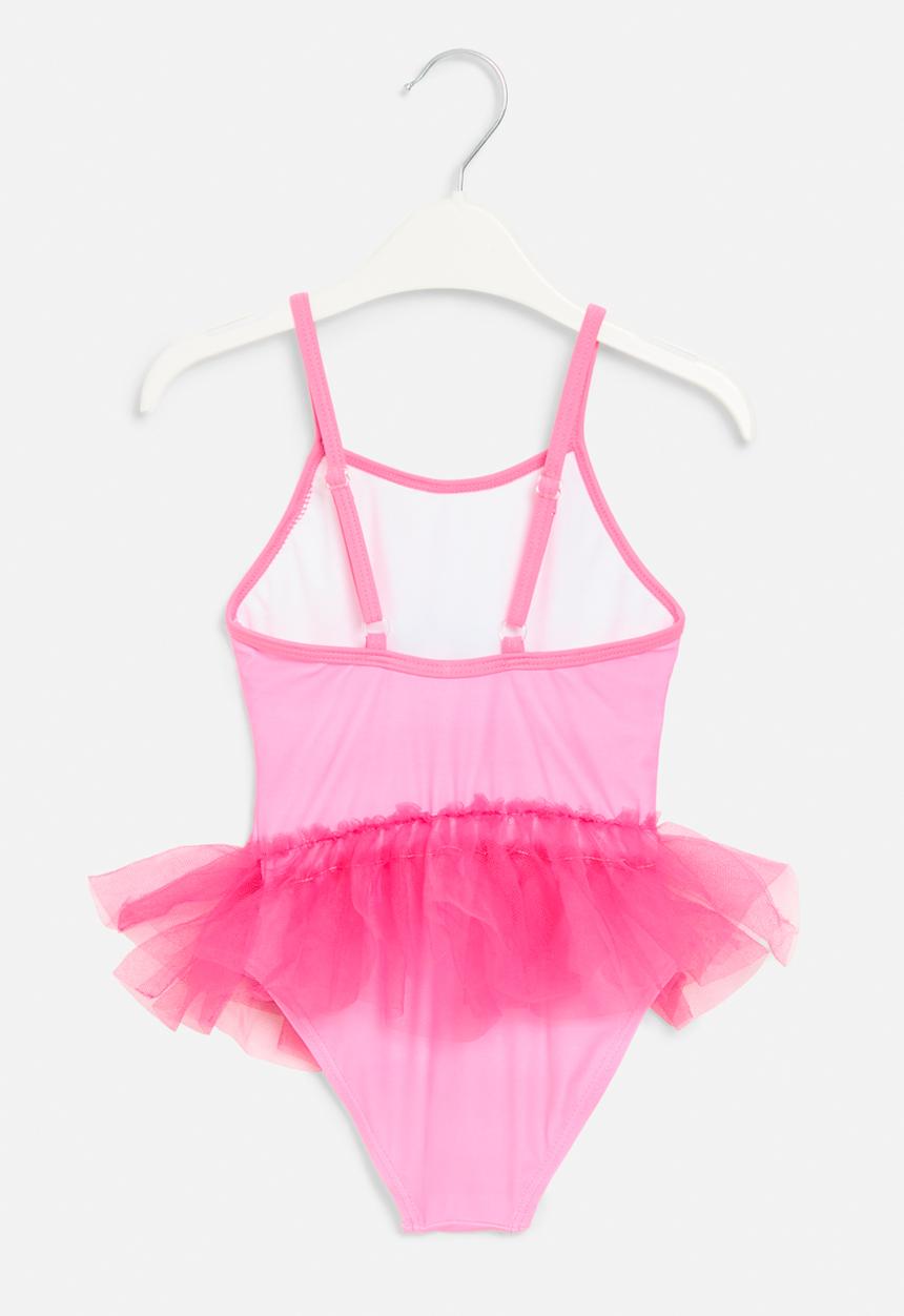 Pop Candy - Tulle decor one piece swim suit-pink