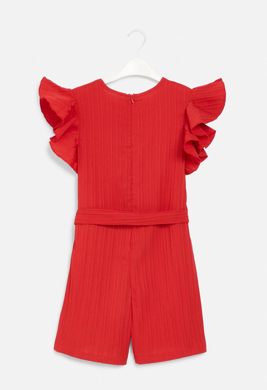 Pop Candy - Frilled jumpsuit - red