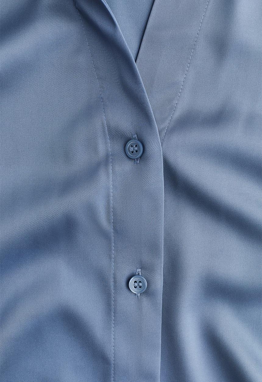 H&M - V-neck blouse - pigeon blue