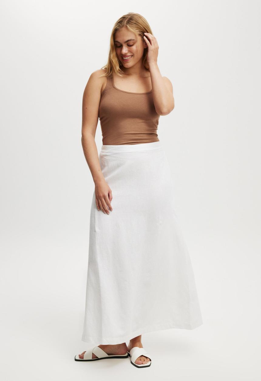Cotton On - Haven Maxi A-Line Skirt - White