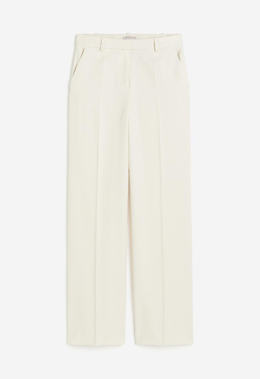 H&M - Straight trousers - white