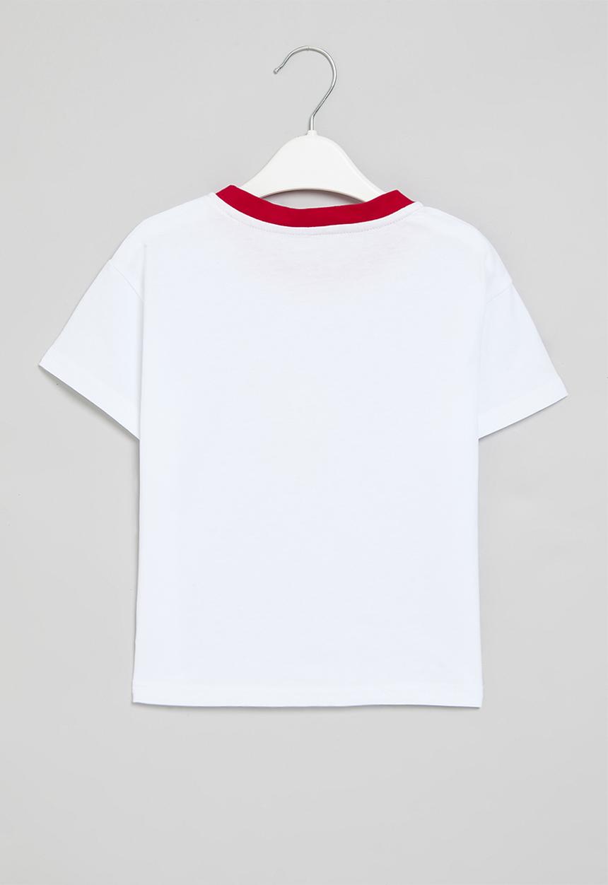 Pop Candy - Floral print tee - white