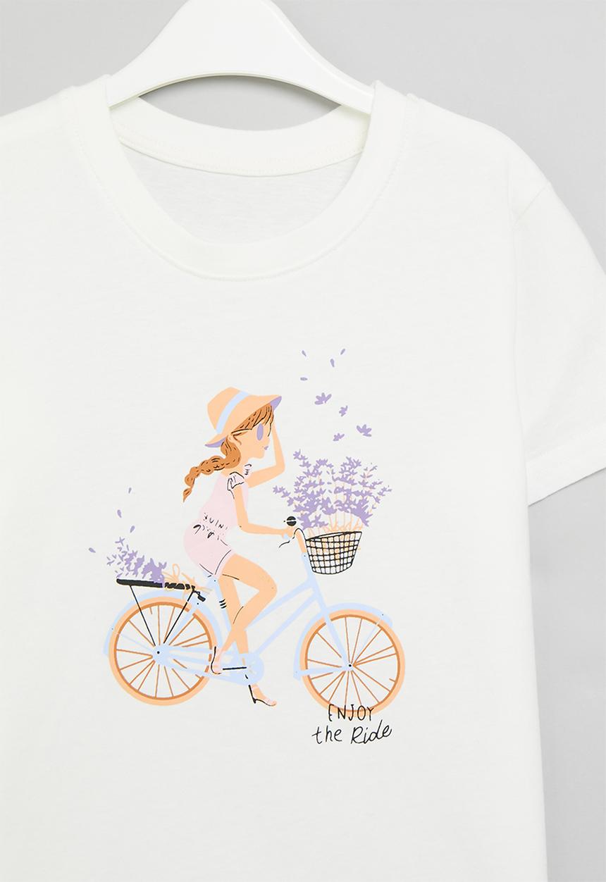 Pop Candy - Printed tee - white