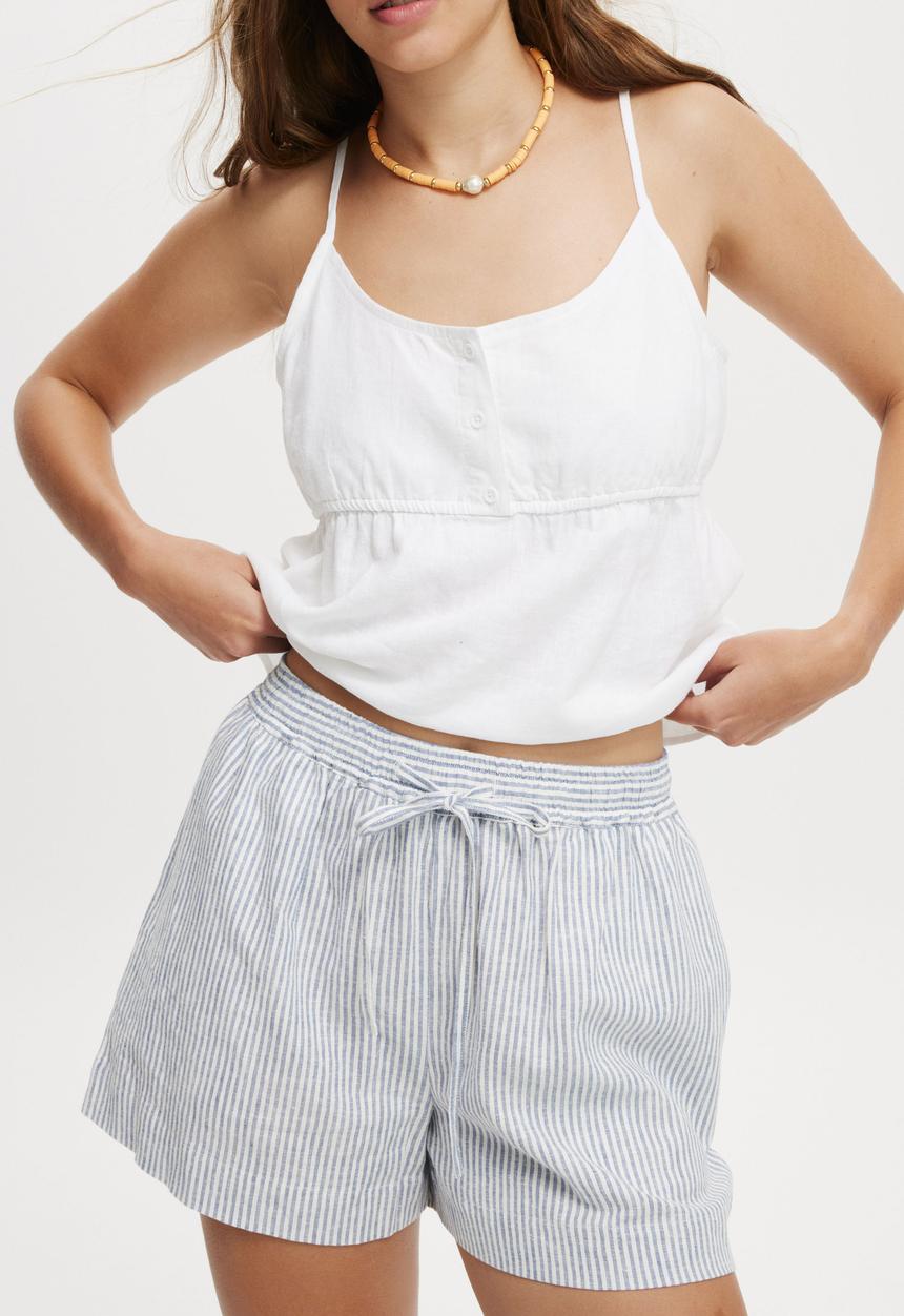 Cotton On - Haven Short - Gigi Stripe Elemental Blue