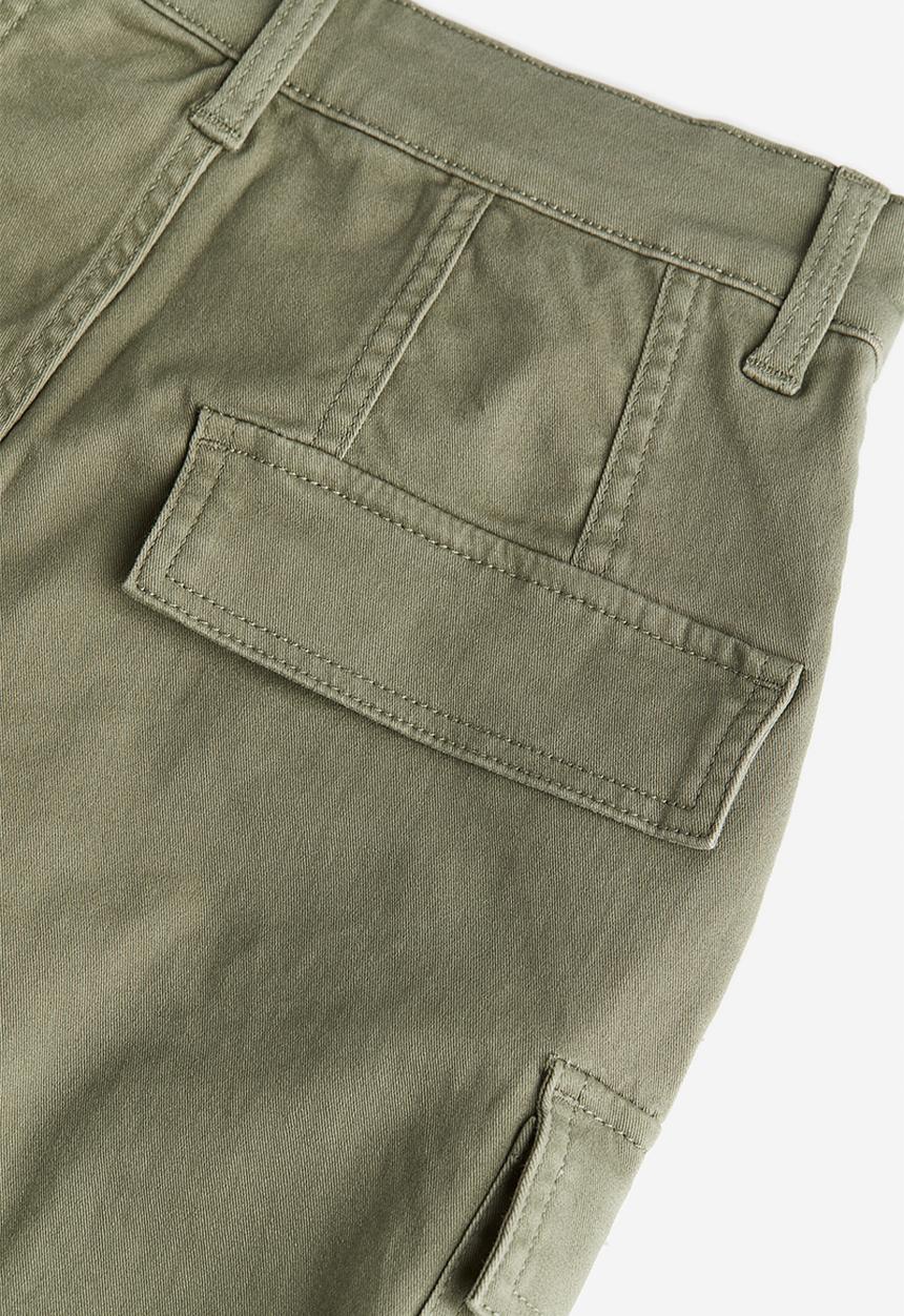 H&M - Twill cargo trousers - khaki green