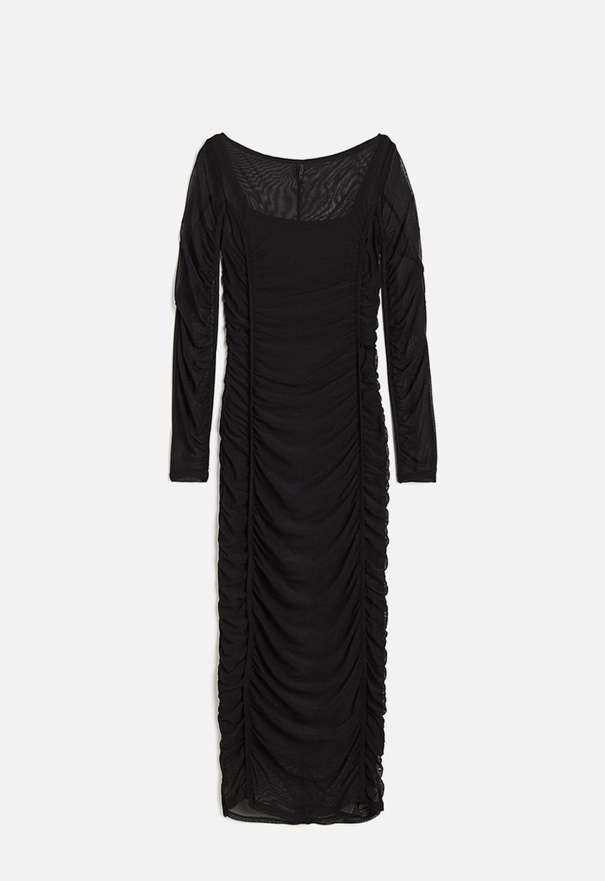 H&M - Gathered bodycon dress - black