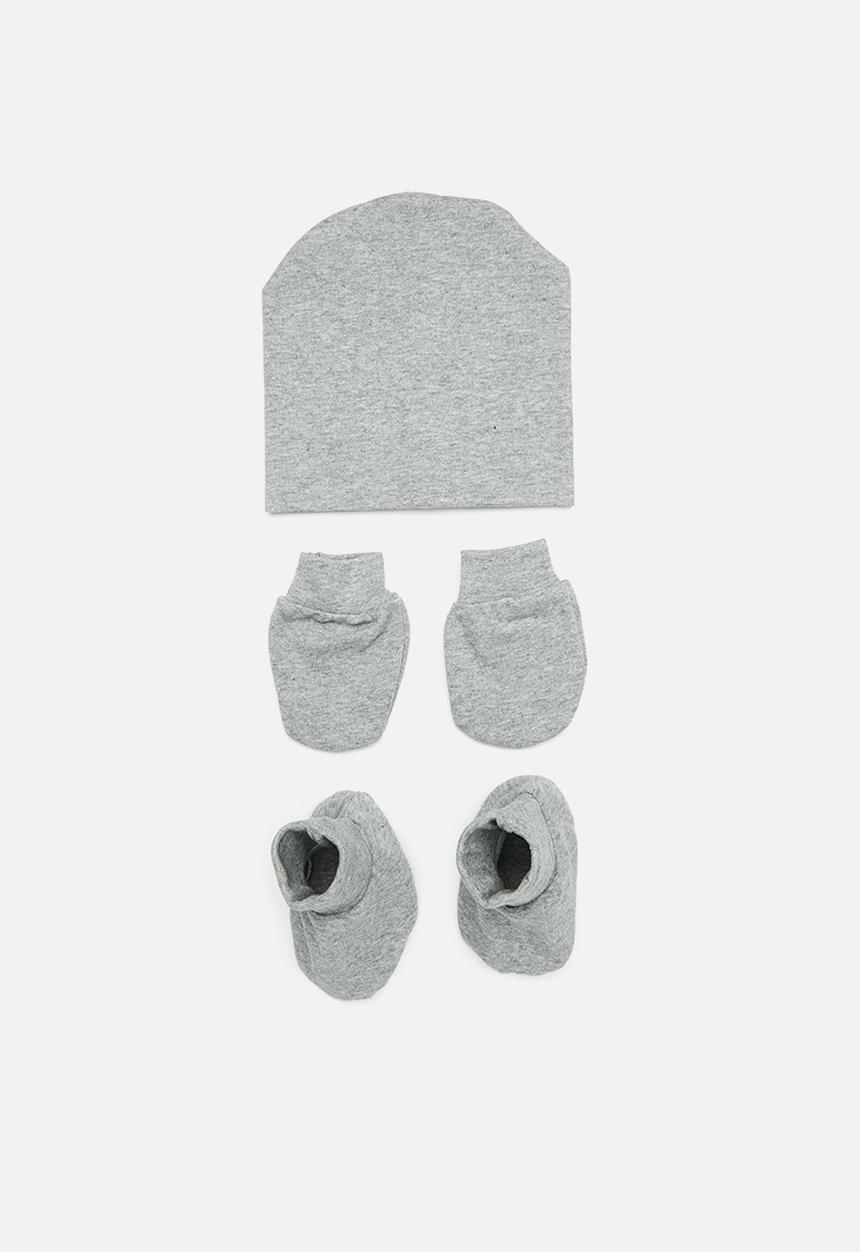 Pop Candy - 3 Piece baby hat set - grey