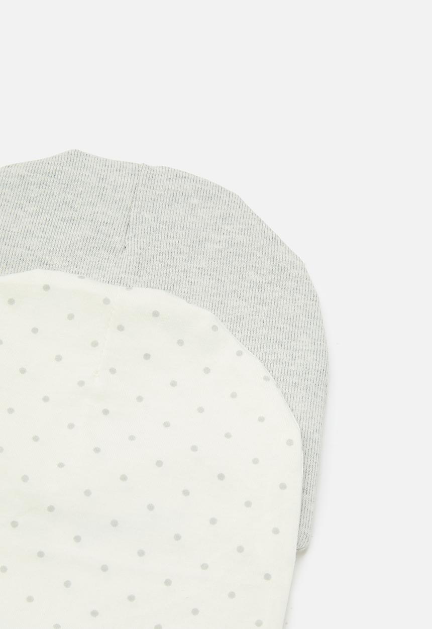 Pop Candy - 2 Pack printed hat set - grey & white