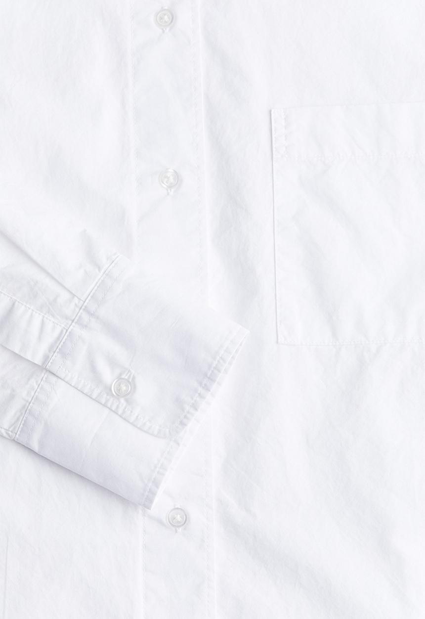 H&M - Oversized poplin shirt - white